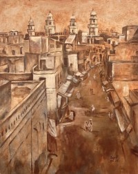 Sajjad Ahmed, 18 x 24 inch, Oil On Canvas, Cityscape Painting, AC-SJJ-010 Sajjad Ahmed, 18 x 24 inch, Oil On Canvas, Cityscape Painting, AC-SJJ-010